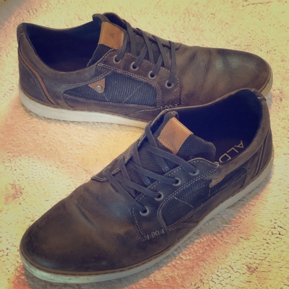 Aldo dress/casual soft, warn leather shoes.